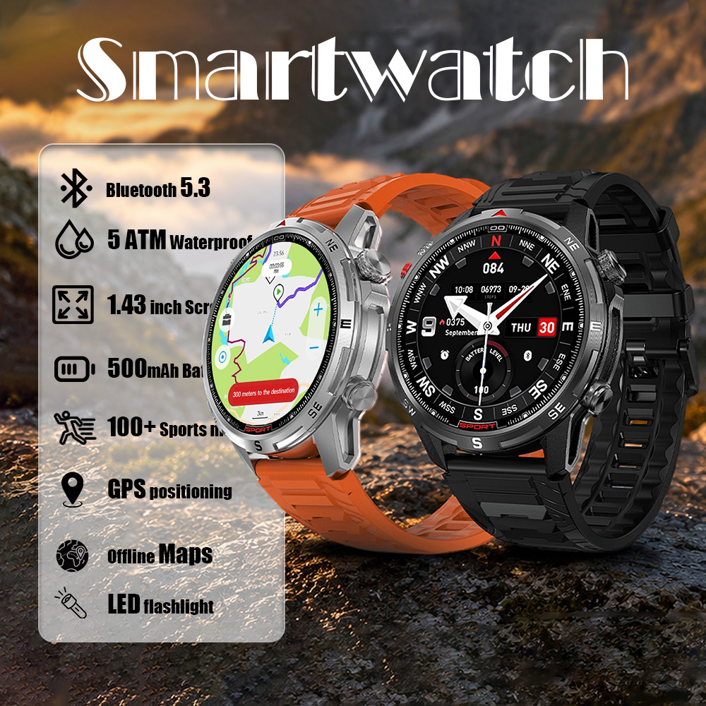 Outdoor Lighting Japanese - Умные часы DTG10 с AMOLED-дисплеем 1.43'',