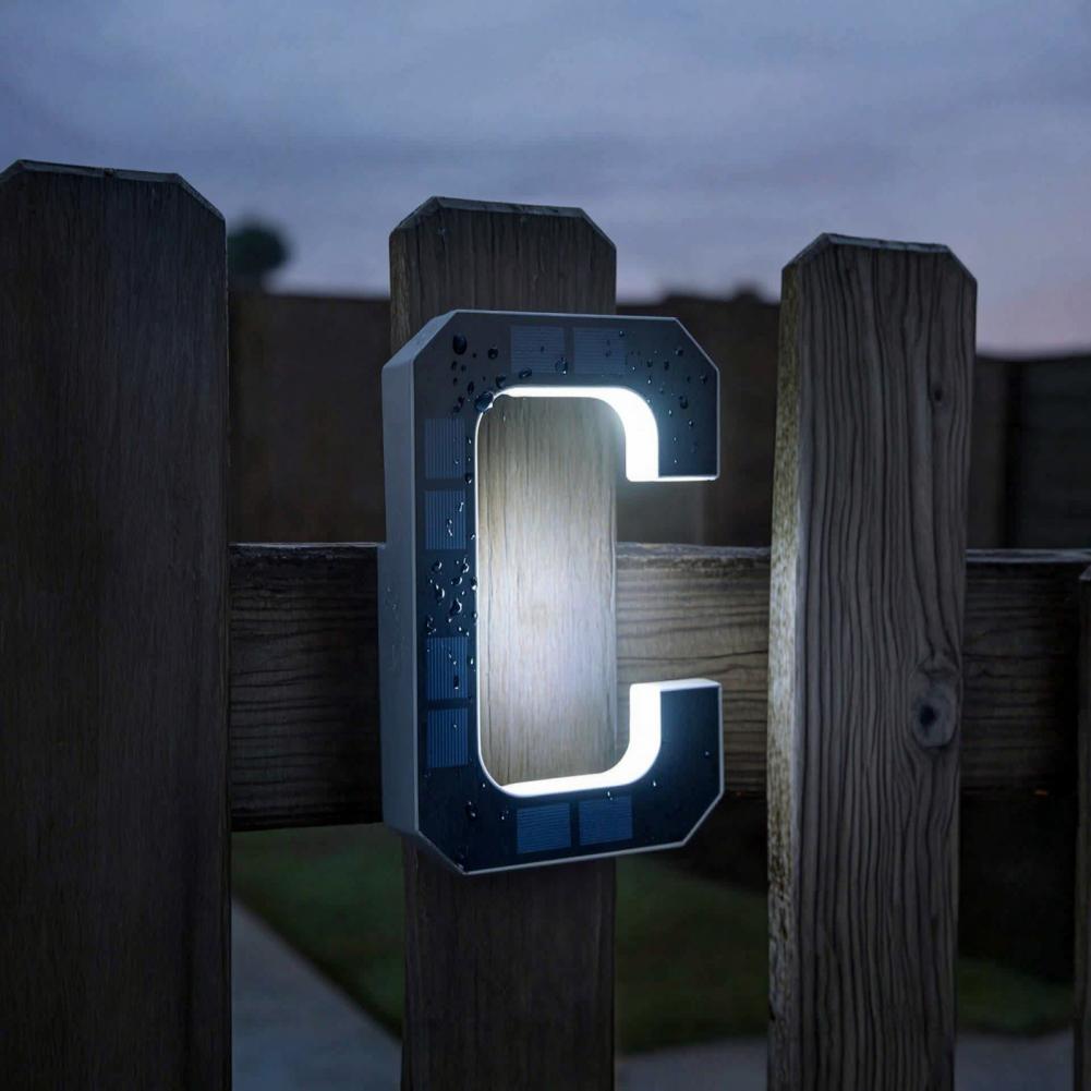 Outdoor Lighting On House - Солнечный светящийся номер дома, светодиодные буквы