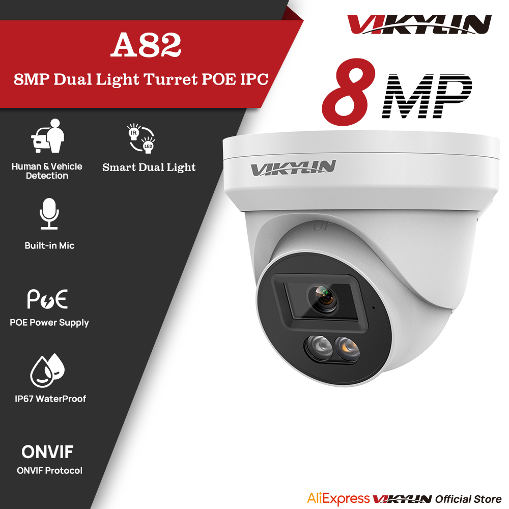 Outdoor Lighting Mains Powered - Камера видеонаблюдения VIKYLIN 8MP IP с