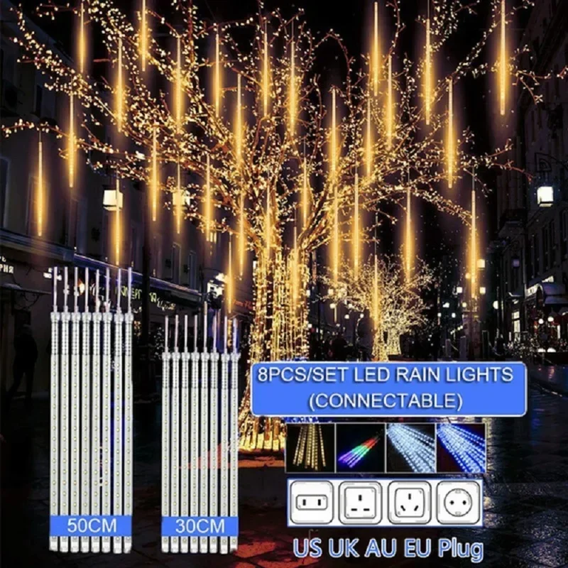 Outdoor Lighting Youtube - 30 см/50 см водонепроницаемый метеоритный дождь,