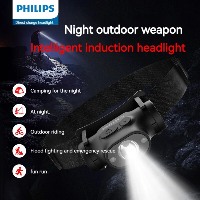Outdoor Lighting Philips - Philips светодиодный налобный фонарь с датчиком,