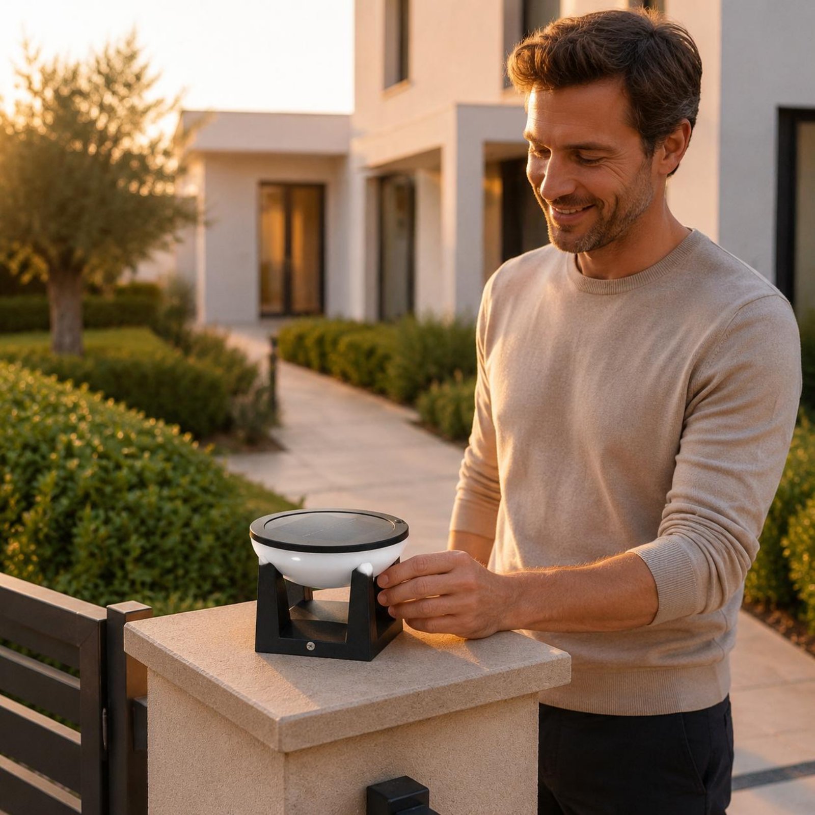 Outdoor Lighting Ip65 - Солнечный светильник для столбов, простой в