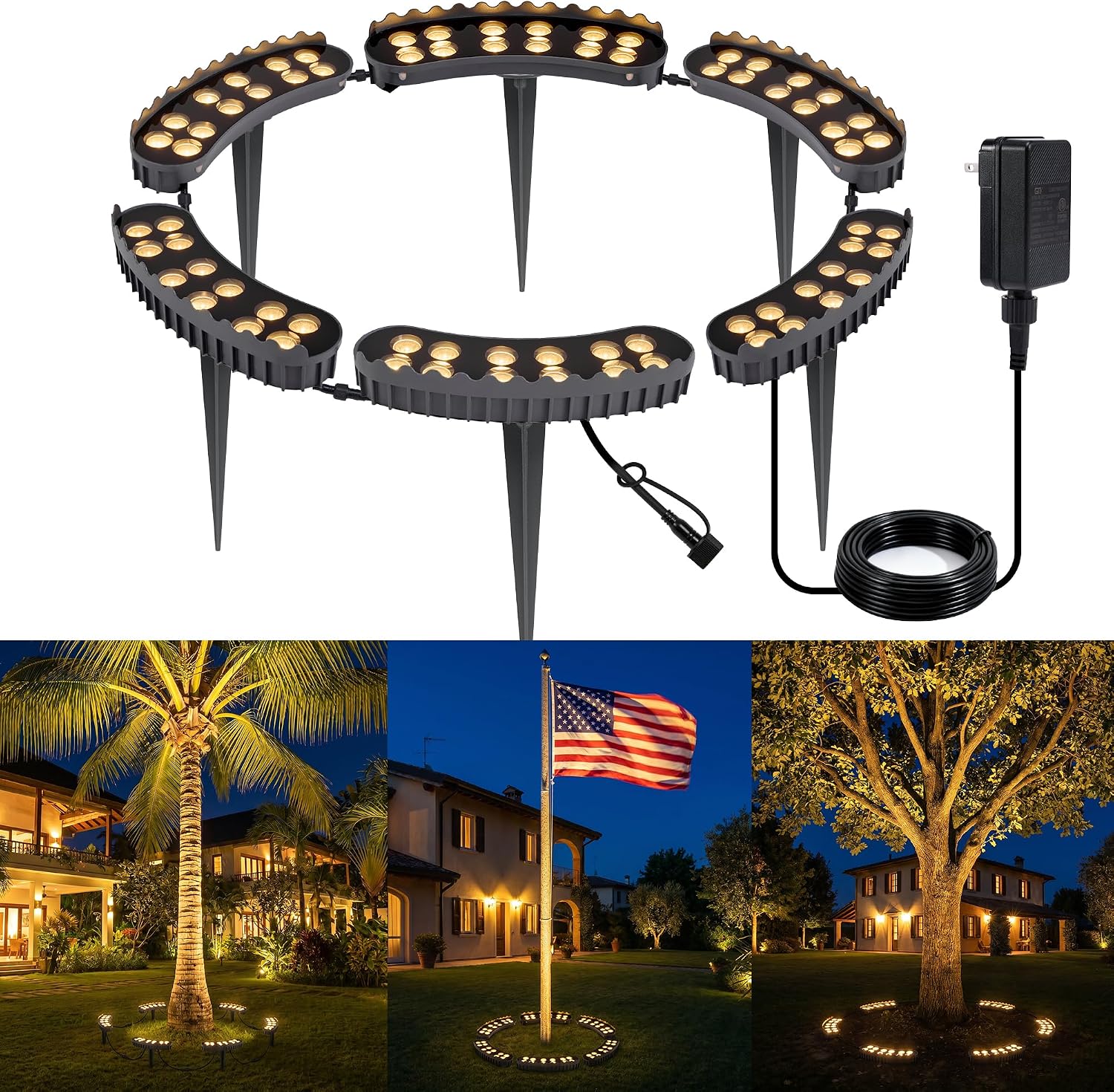 Outdoor Lighting Tree - Уличные кольцевые светильники для деревьев, 6