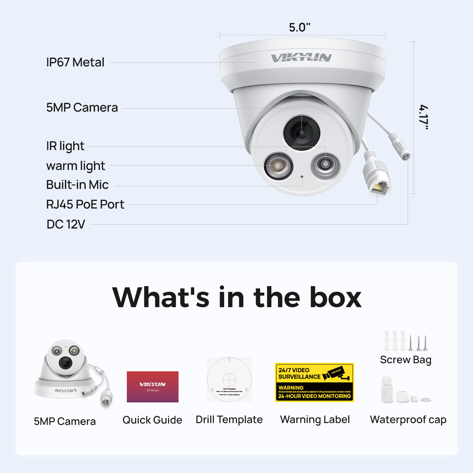 Уличная IP-камера VIKYLIN 5 МП – обзор и цена Outdoor Lighting Mains Powered