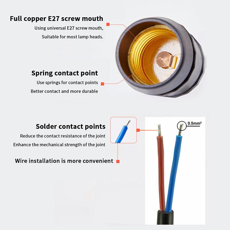 220 (В) 20/30/50/100/200 см ул – обзор и цена Outdoor Lighting Socket