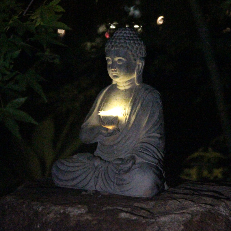 Смола Солнечная Статуя Будды С – обзор и цена Outdoor Lighting Japanese
