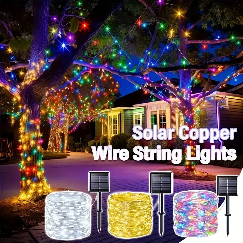 Солнечная гирлянда на медной п – обзор и цена Outdoor Lighting On House