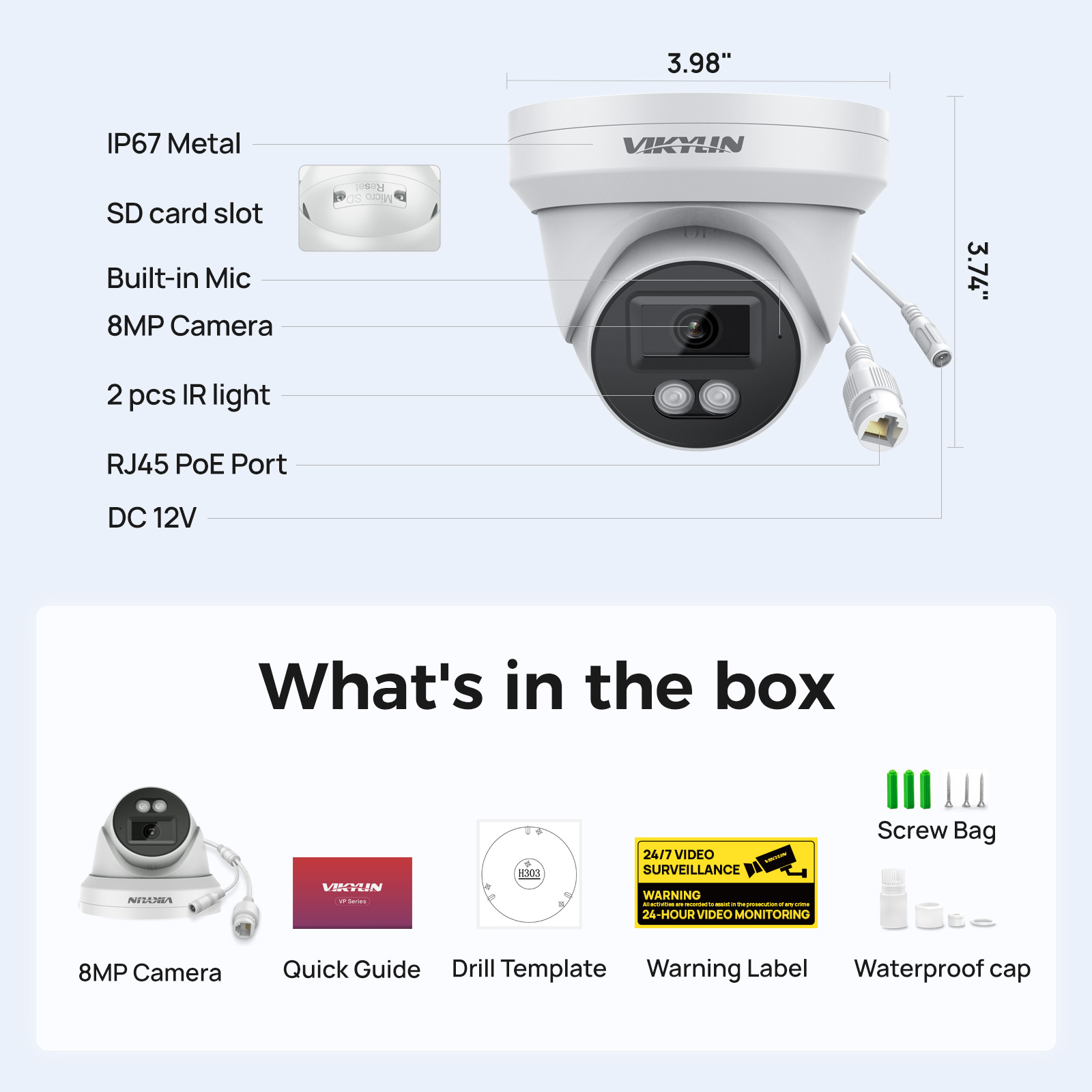 VIKYLIN 8MP HD IP-камера безоп – обзор и цена Outdoor Lighting Mains Powered