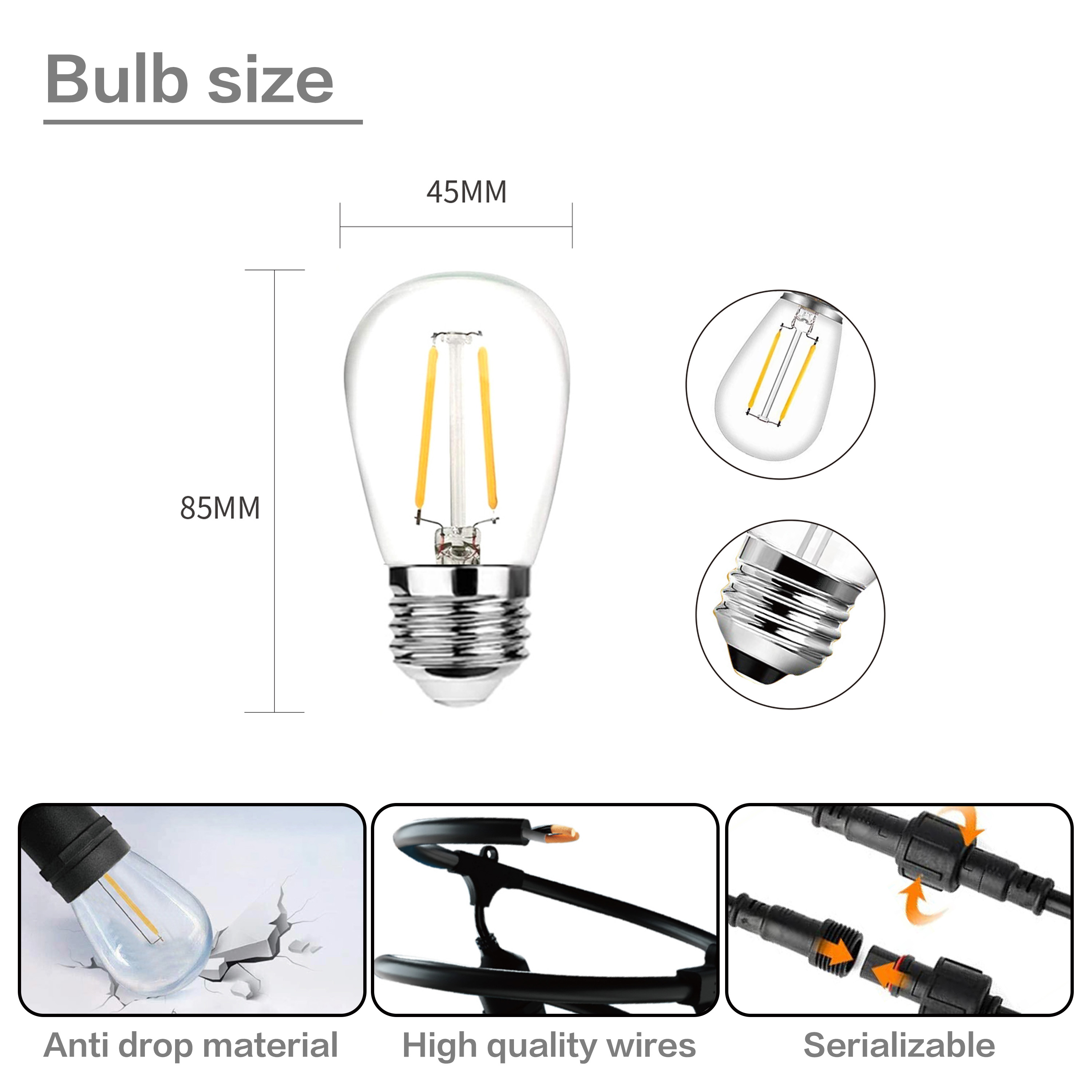 10-метровая светодиодная гирля – обзор и цена Outdoor Lighting Socket