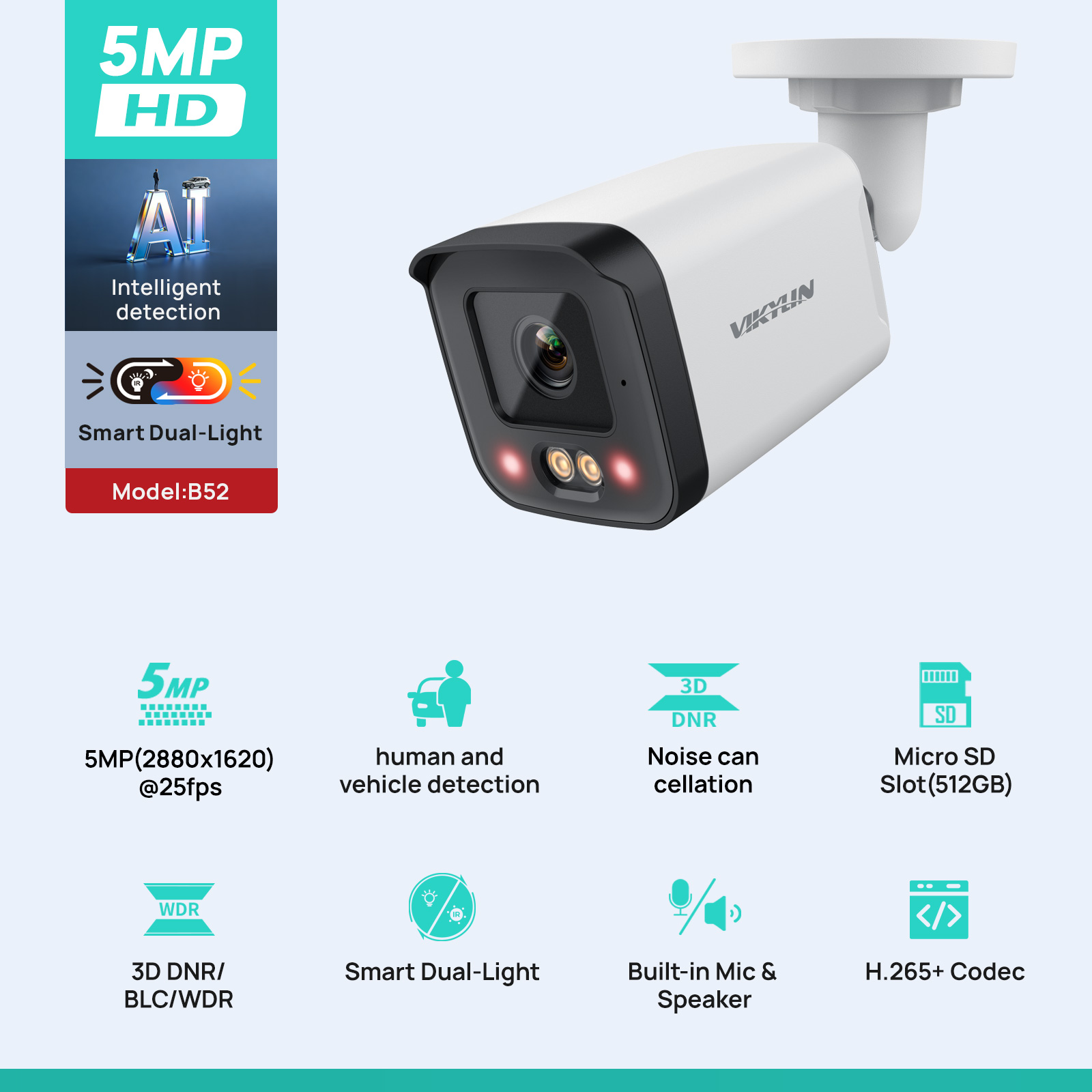 VIKYLIN 5MP IP-камера видеонаб – обзор и цена Outdoor Lighting Mains Powered
