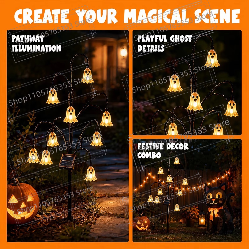 Хэллоуинский солнечный фонарь  – обзор и цена Outdoor Lighting Tree